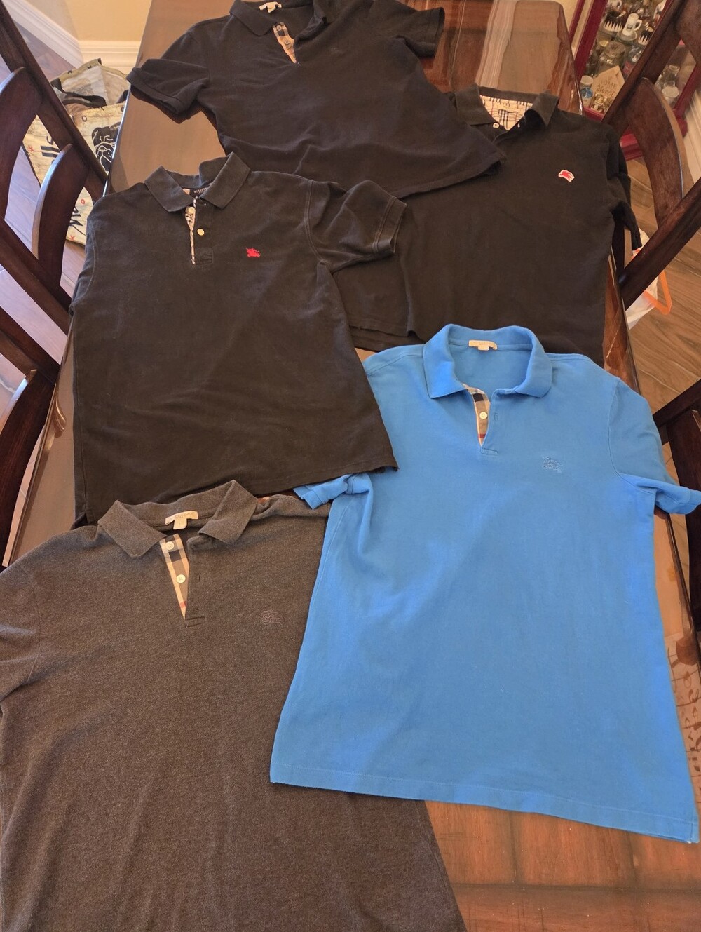 Lot Of 5 Men's Burberry Polo Shirts - Picture 4 of 14